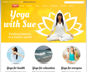 Yoga With Sue (web design portfolio)